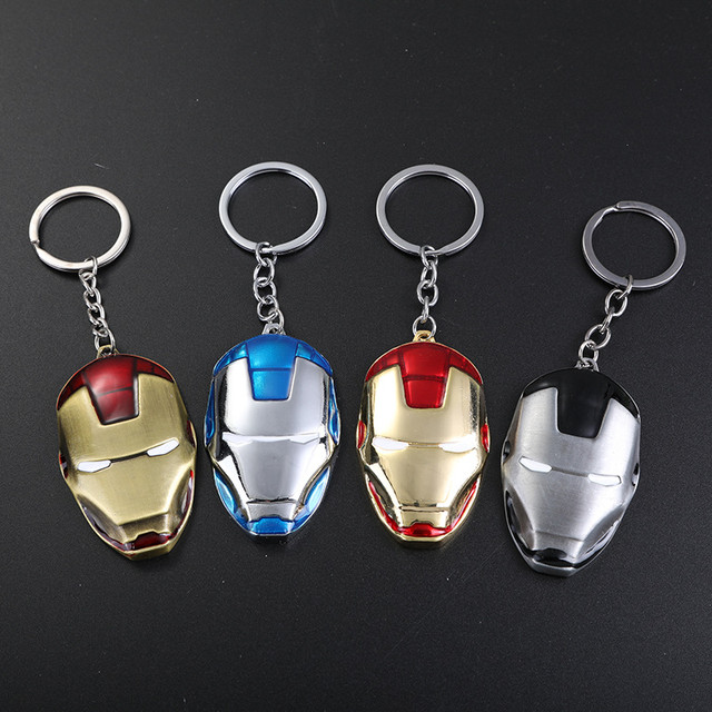 Marvel metal chaveiro avengers homem de ferro máscara chaveiro jóias moda  casal carro chaveiro saco ornamento - AliExpress